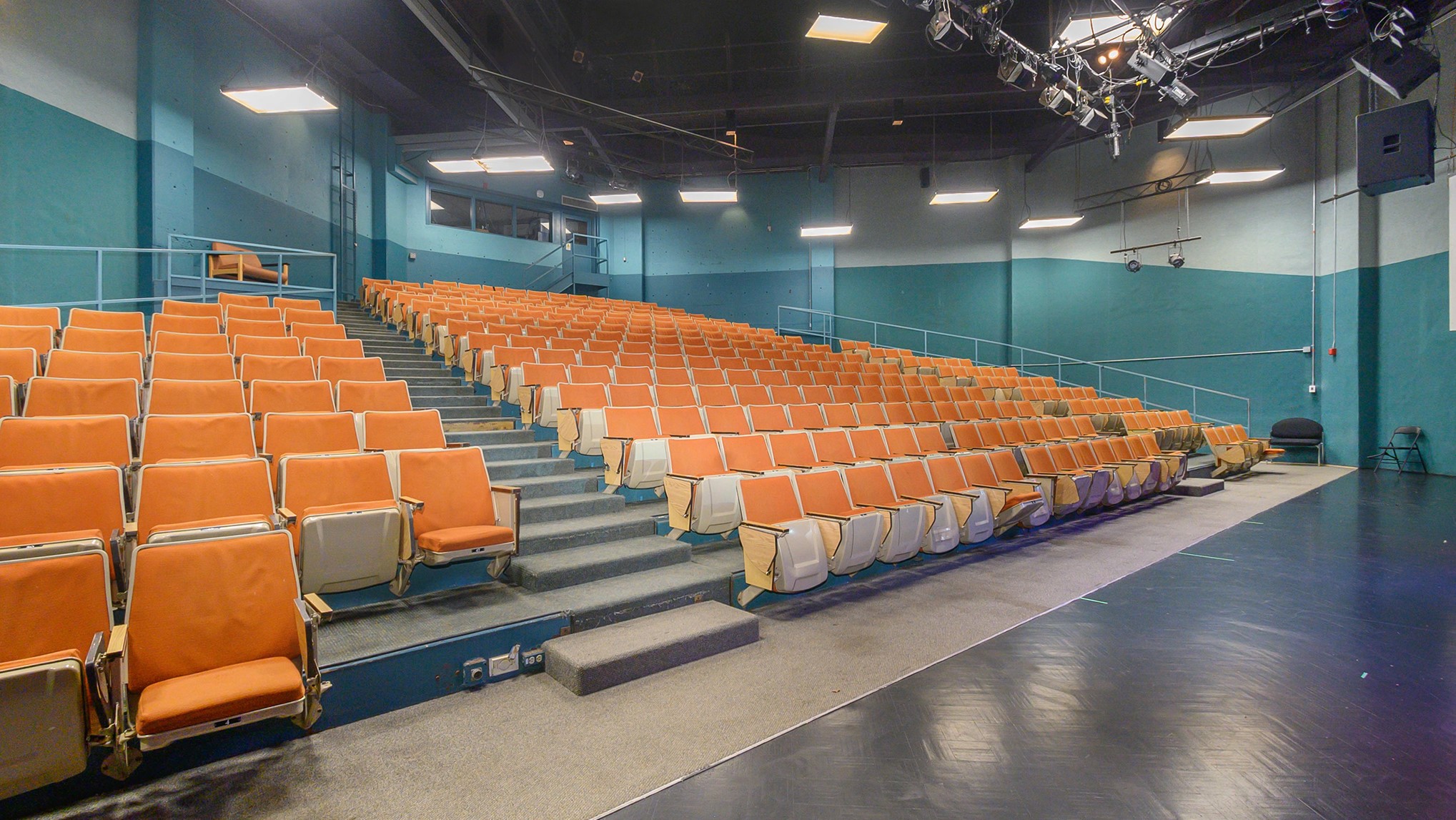 Alumni Auditorium view of seating.
