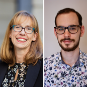 Photo: Professor Marie-Josée Hamel & Louis-David Bibeau, M.A. in Bilingualism Studies Student