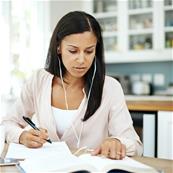 Student studying