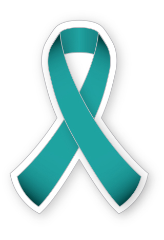 The teal ribbon