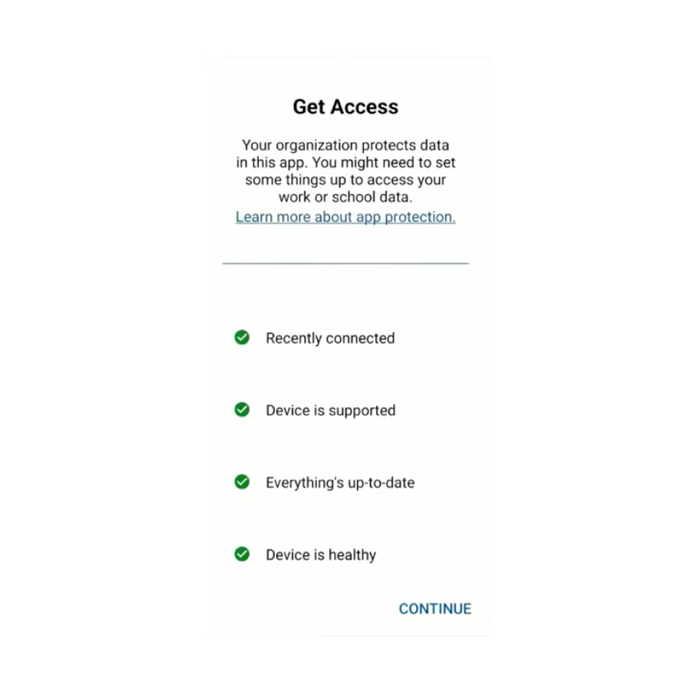  Get access screen 