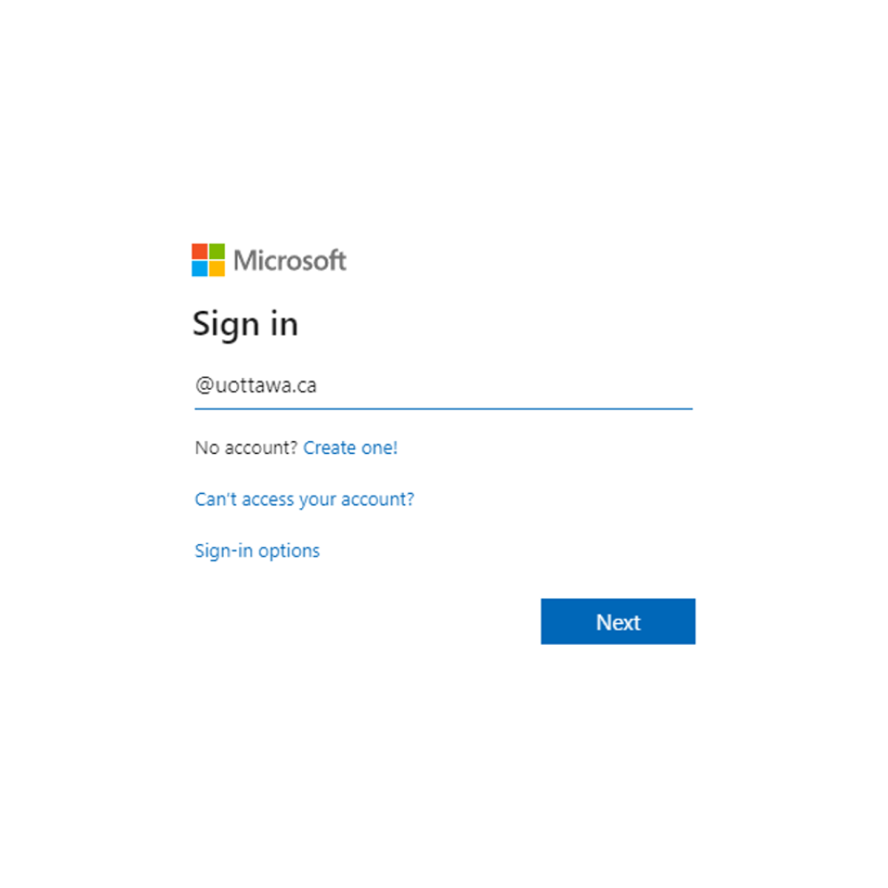 IT MFA authentication step 1, Microsoft sign in screen