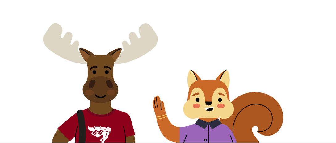 Moose and squirrel