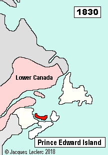 Lower Canada Prince Edward Island 1830