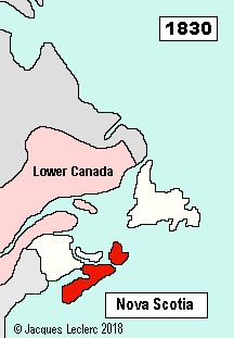 Lower Canada Novia Scotia 1830