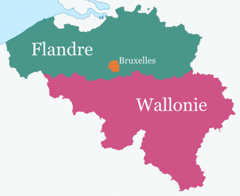 map of Belgium