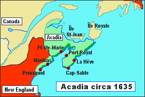 Acadia circa 1635