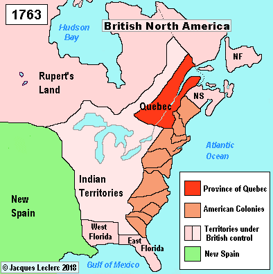 Map of British North America