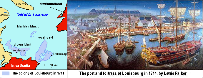 The colony of Louisbourg 1744/ The port and fortress of Louidbourg in 1744