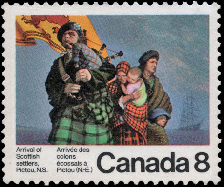 Arrival of Scottish settlers in Pictou, N.S
