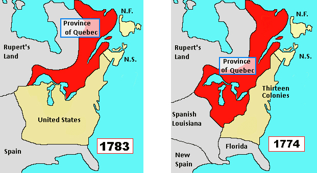 province of Quebec in 1774 and 1783