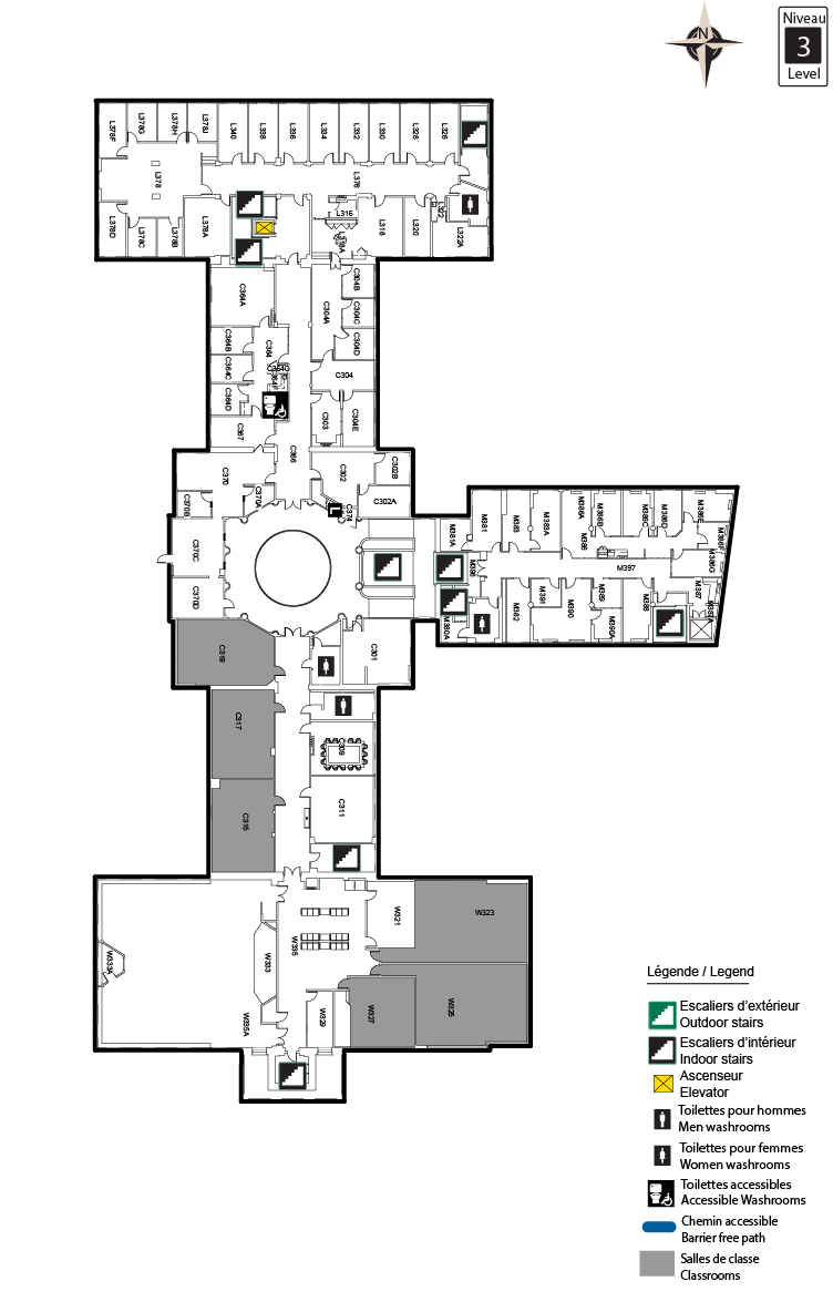 Accessible map - Tabaret Level 3