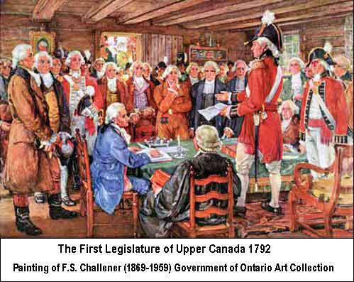 The first Legislature of Upper Canada1792