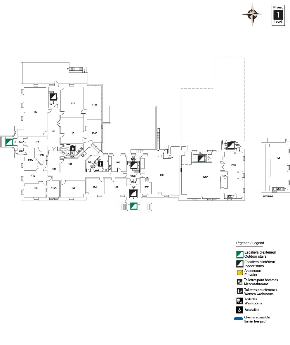 100 Laurier Level 1 map