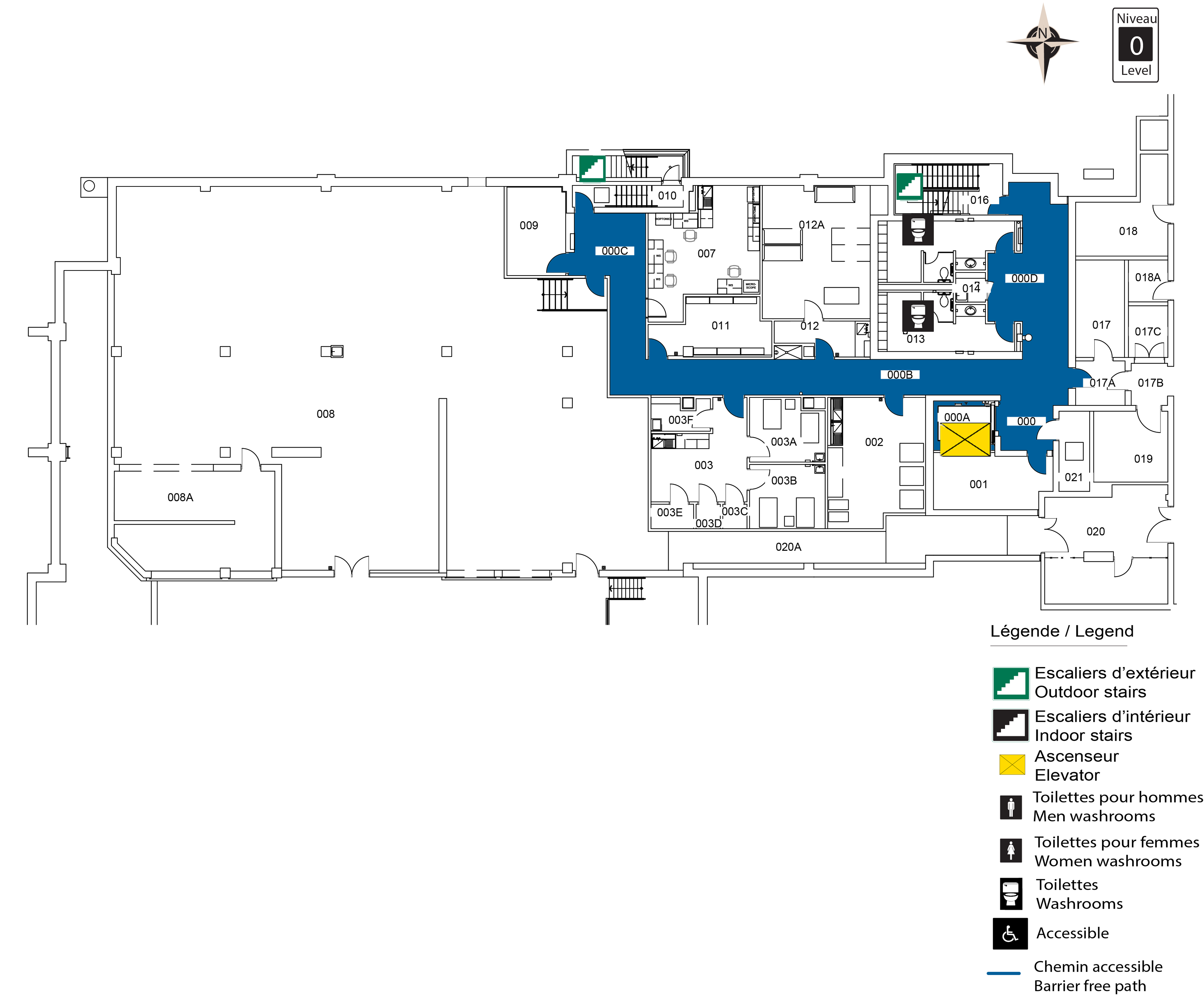 Accessible map - BSC level 0
