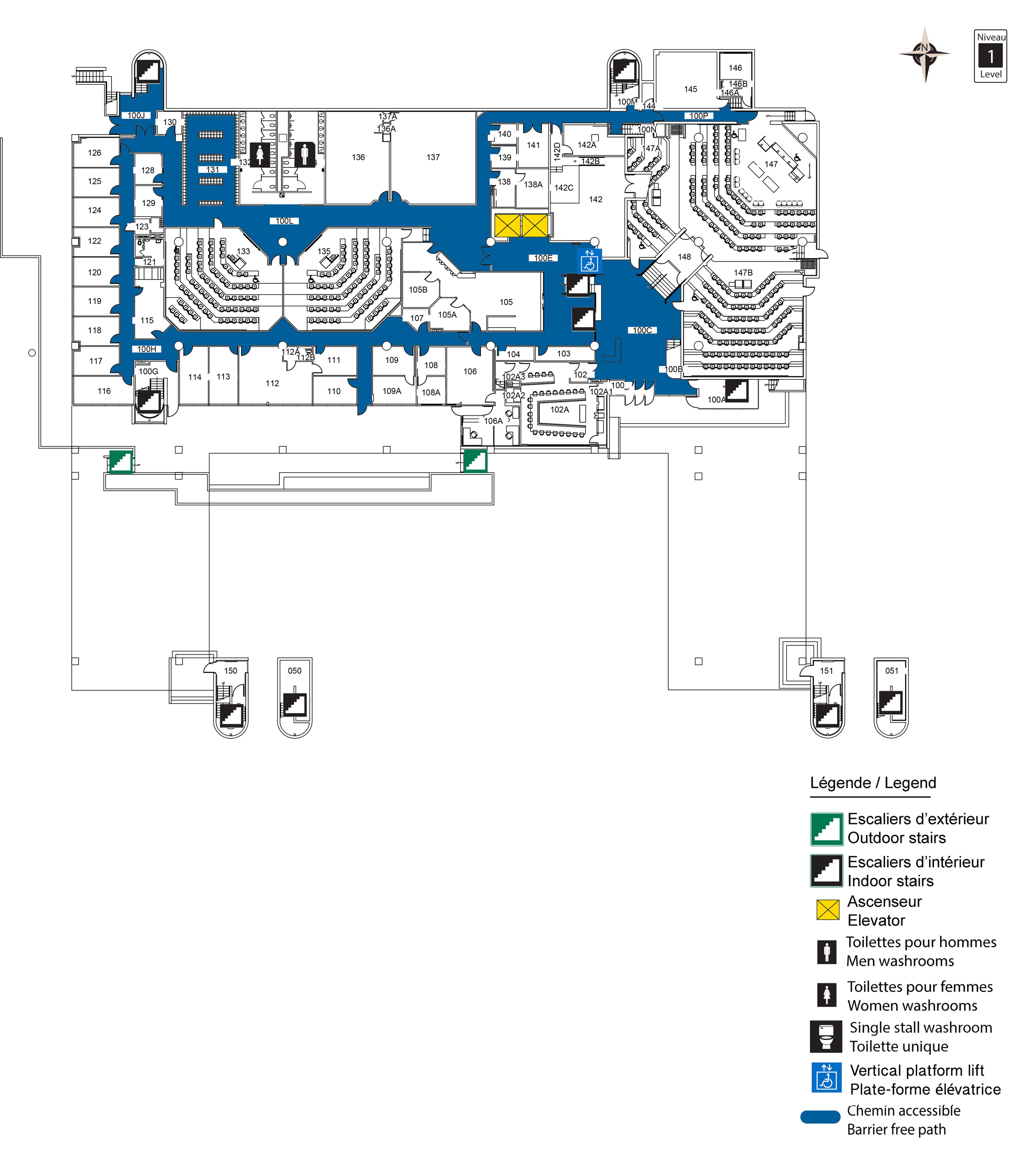 Accessible map - FTX level 1 