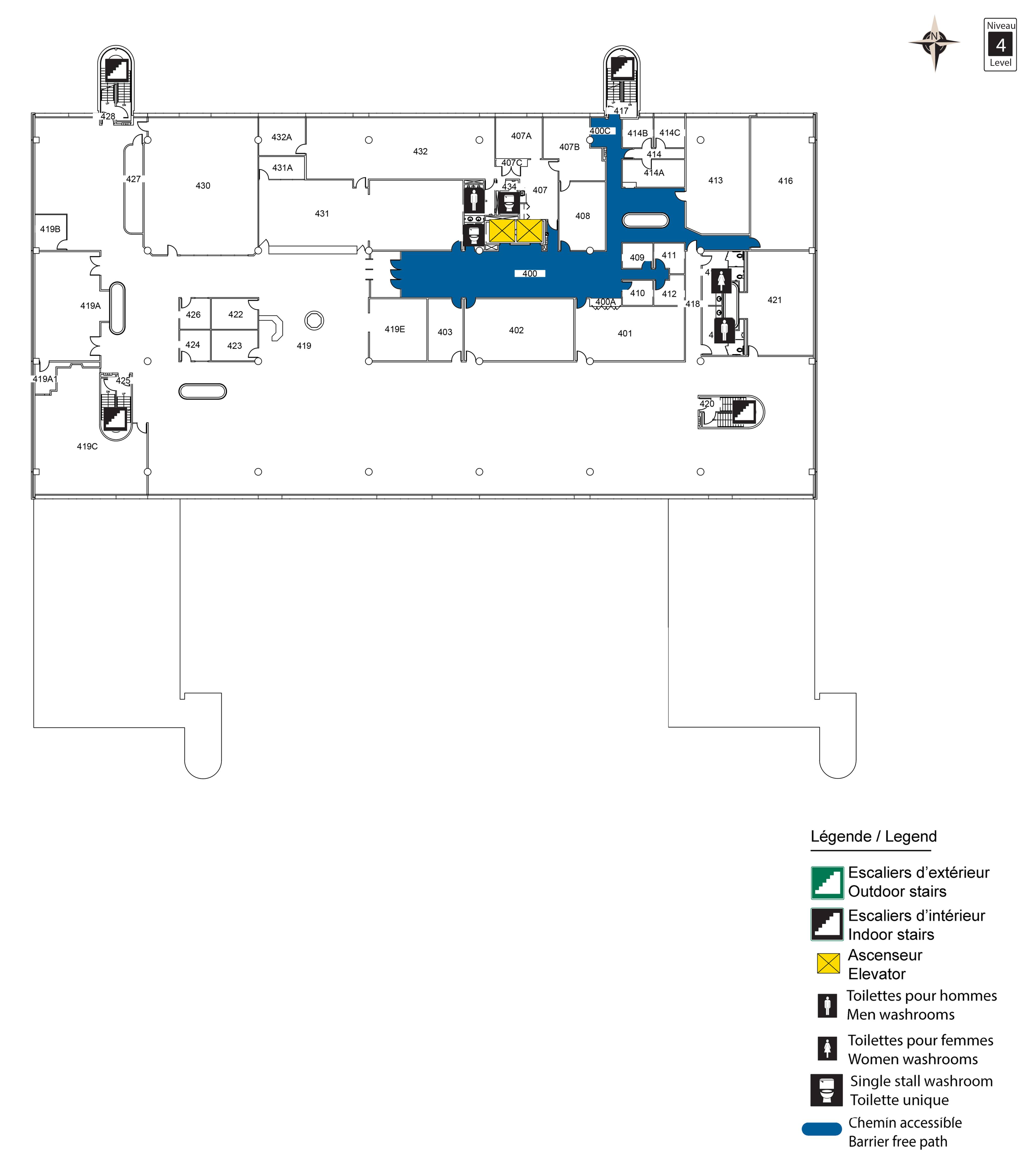 Accessible map - FTX level 4