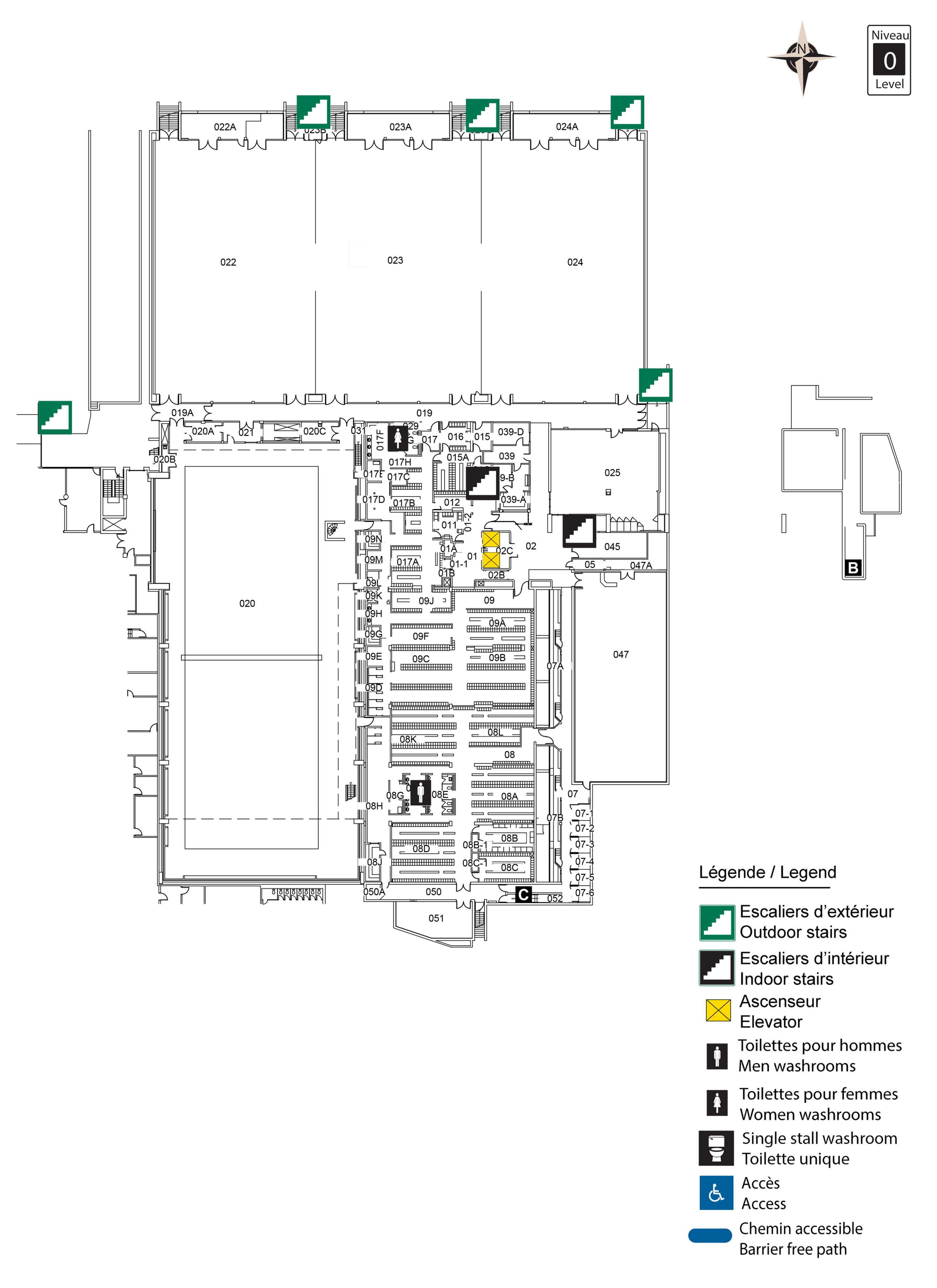 Accessible map of MNT level 0