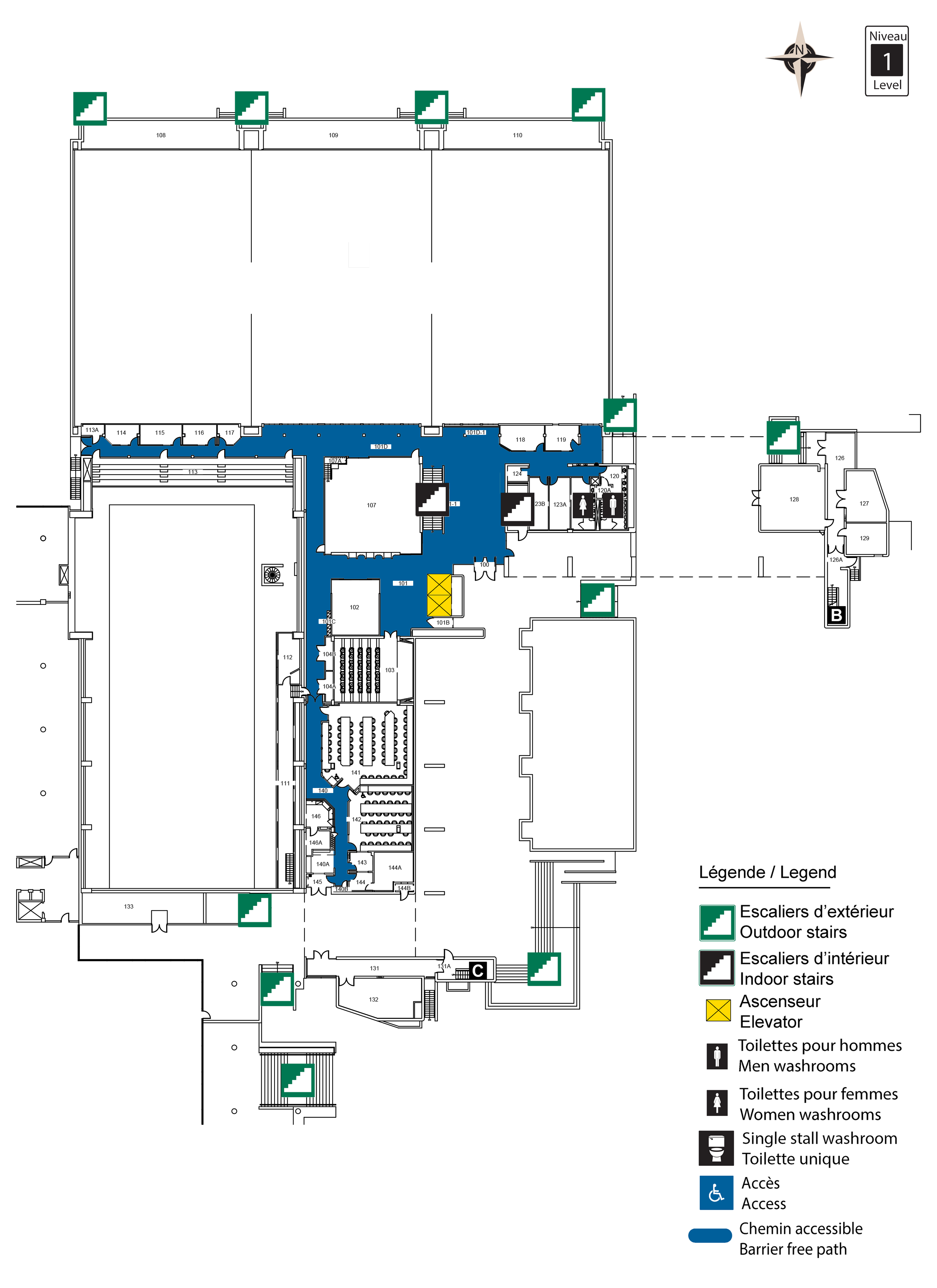 Accessible map of MNT level 1