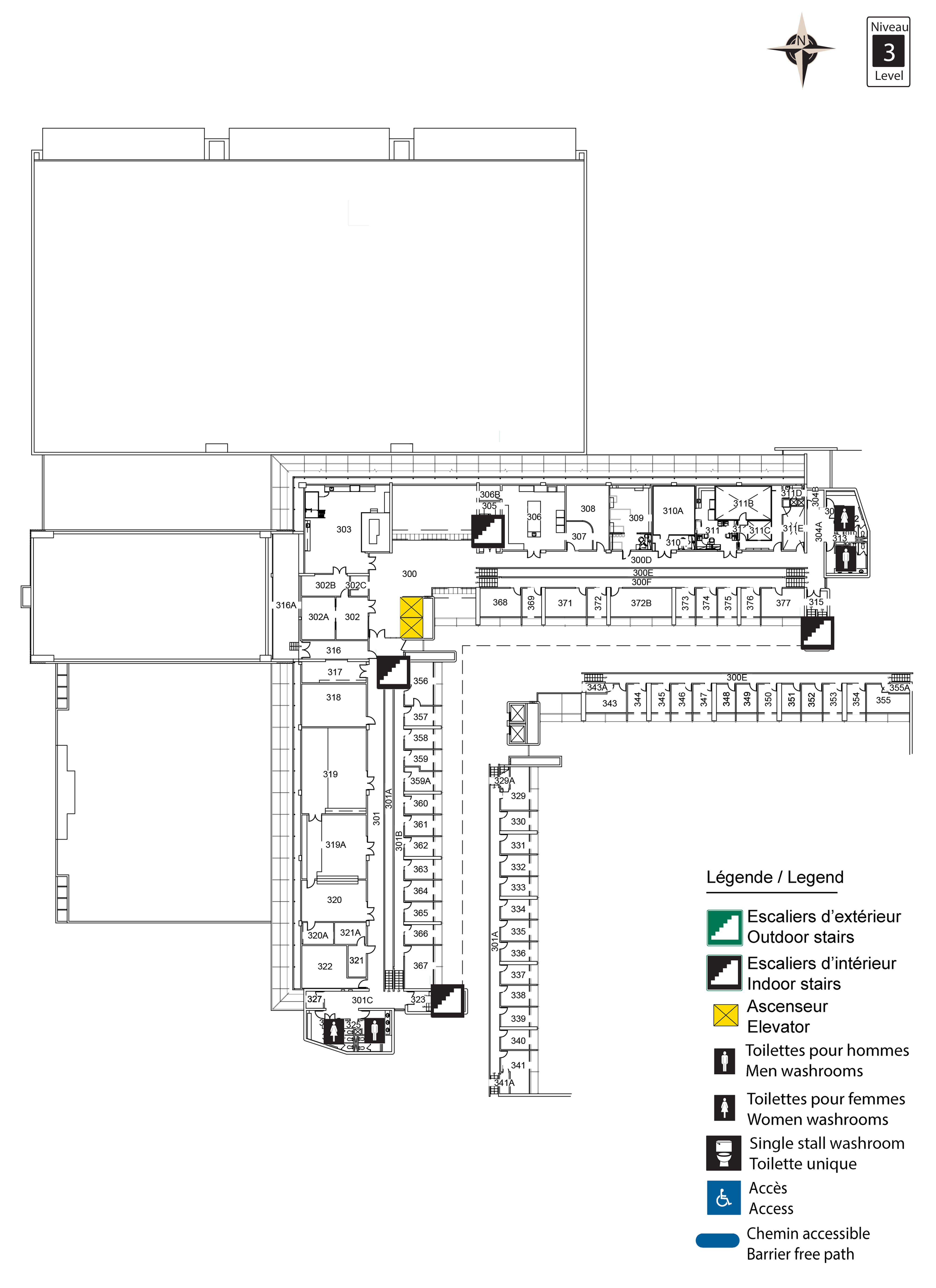 Accessible map of MNT level 3