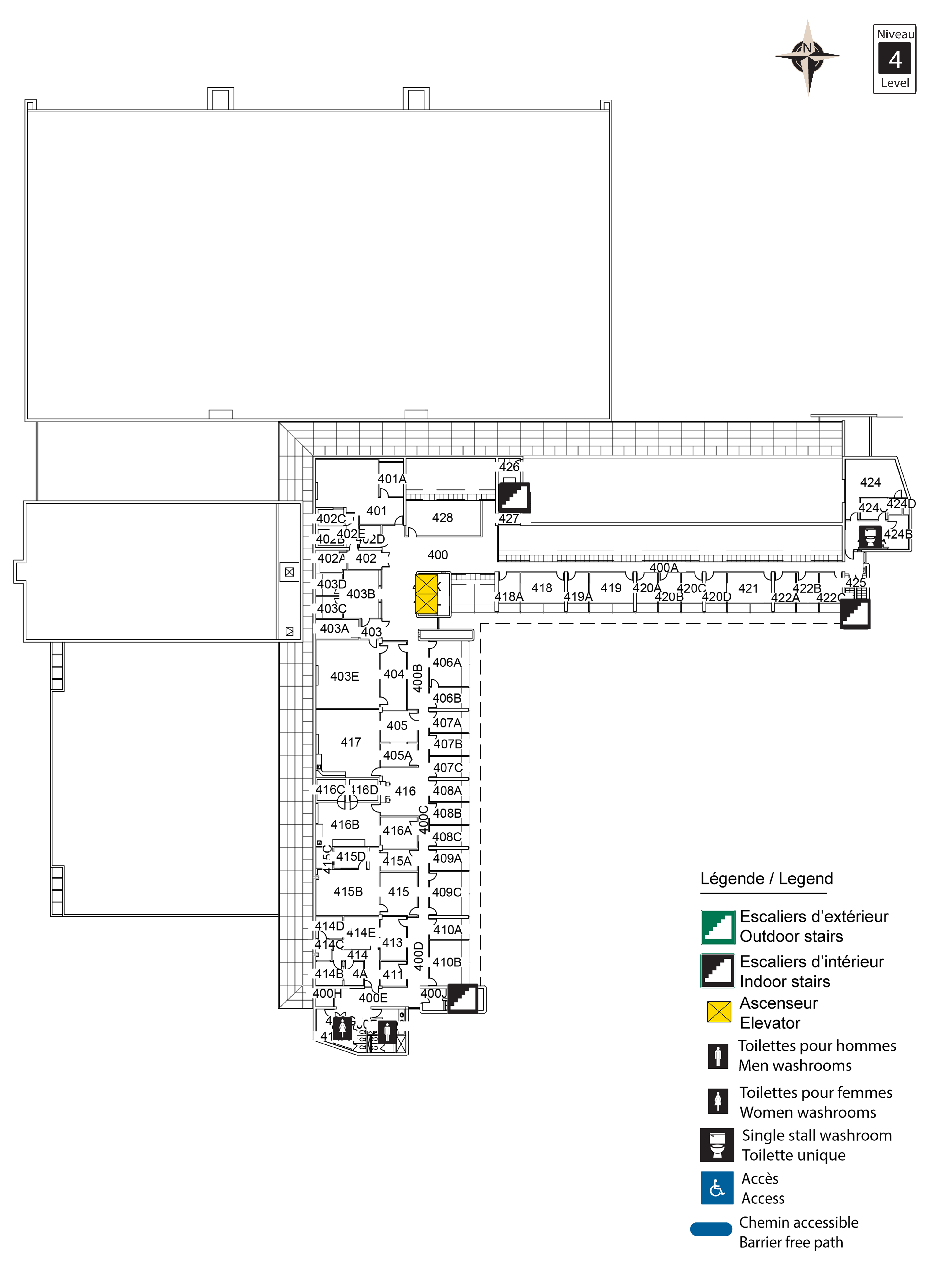 Accessible map of MNT level 4