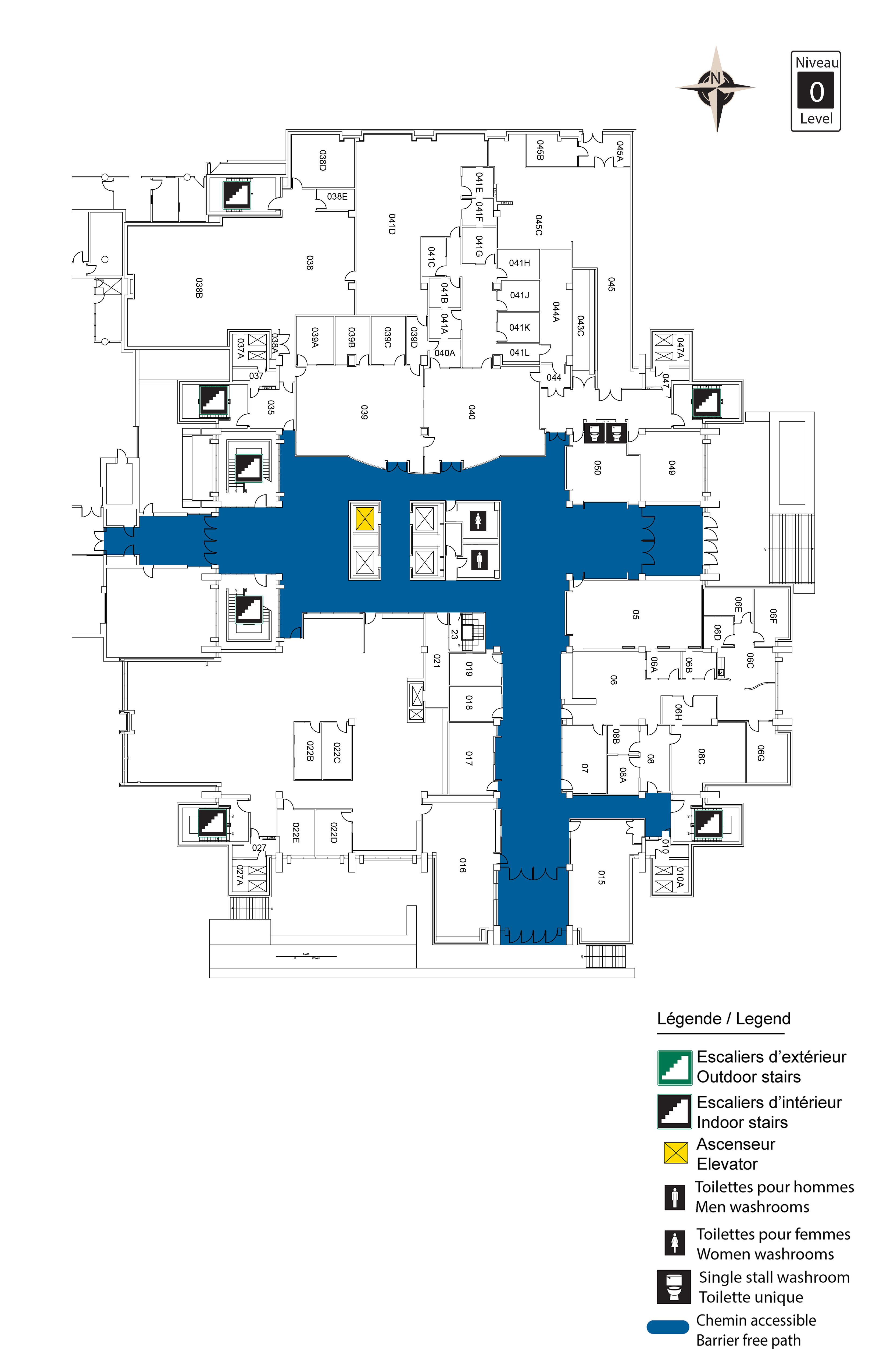 Accessible map of Morisset level 0