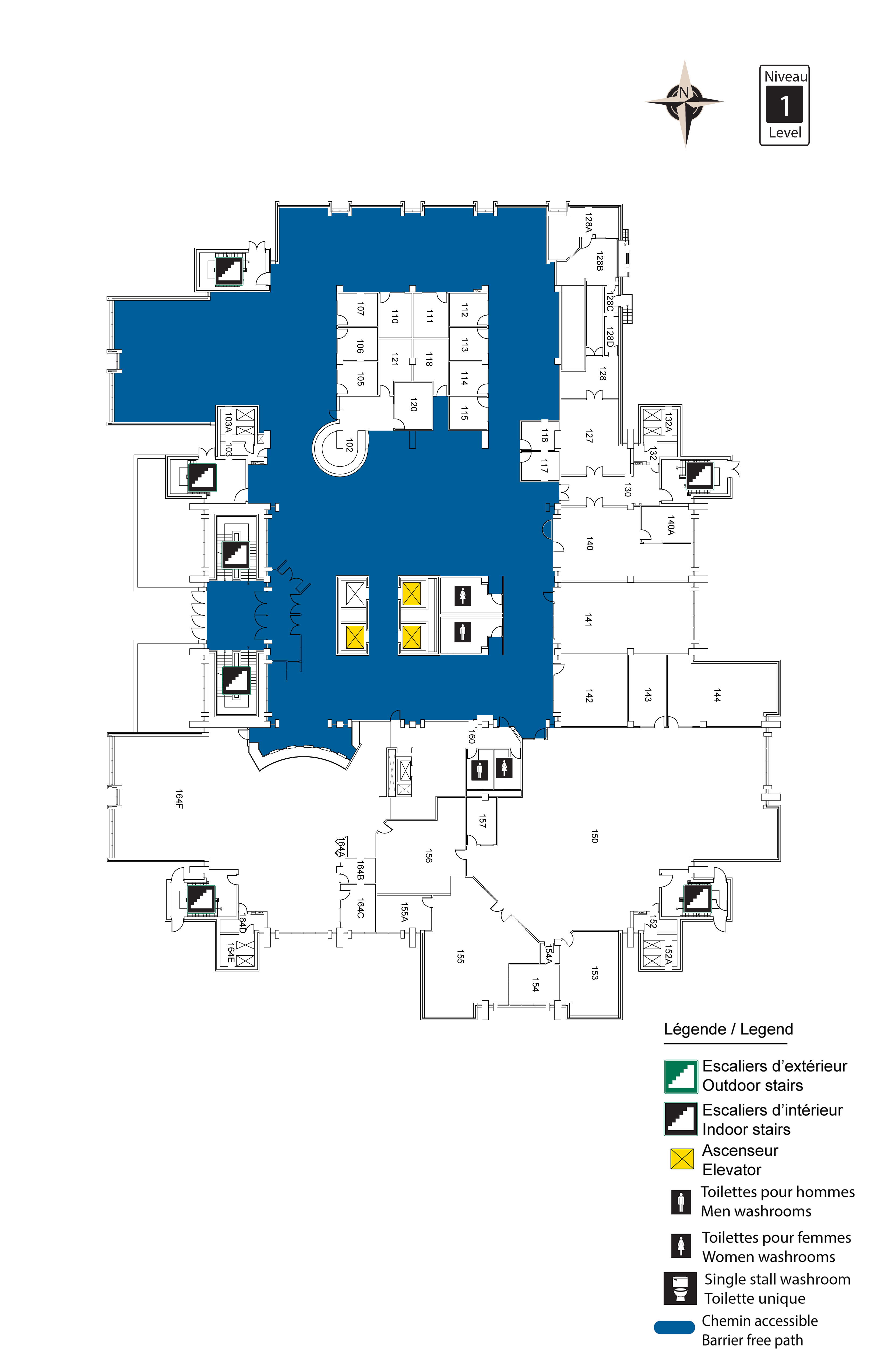 Accessible map of Morisset level 1
