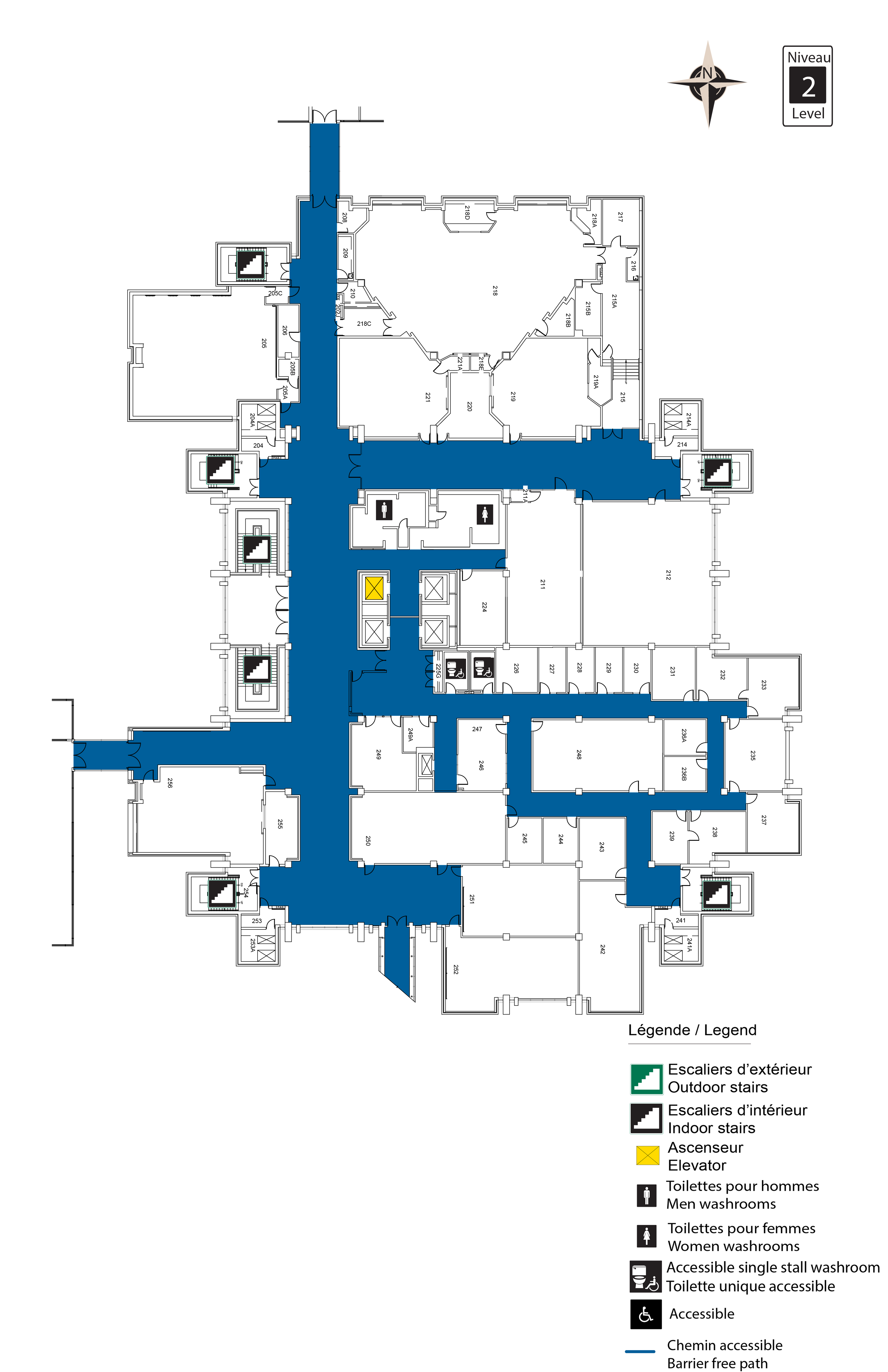 Accessible map of Morisset level 2