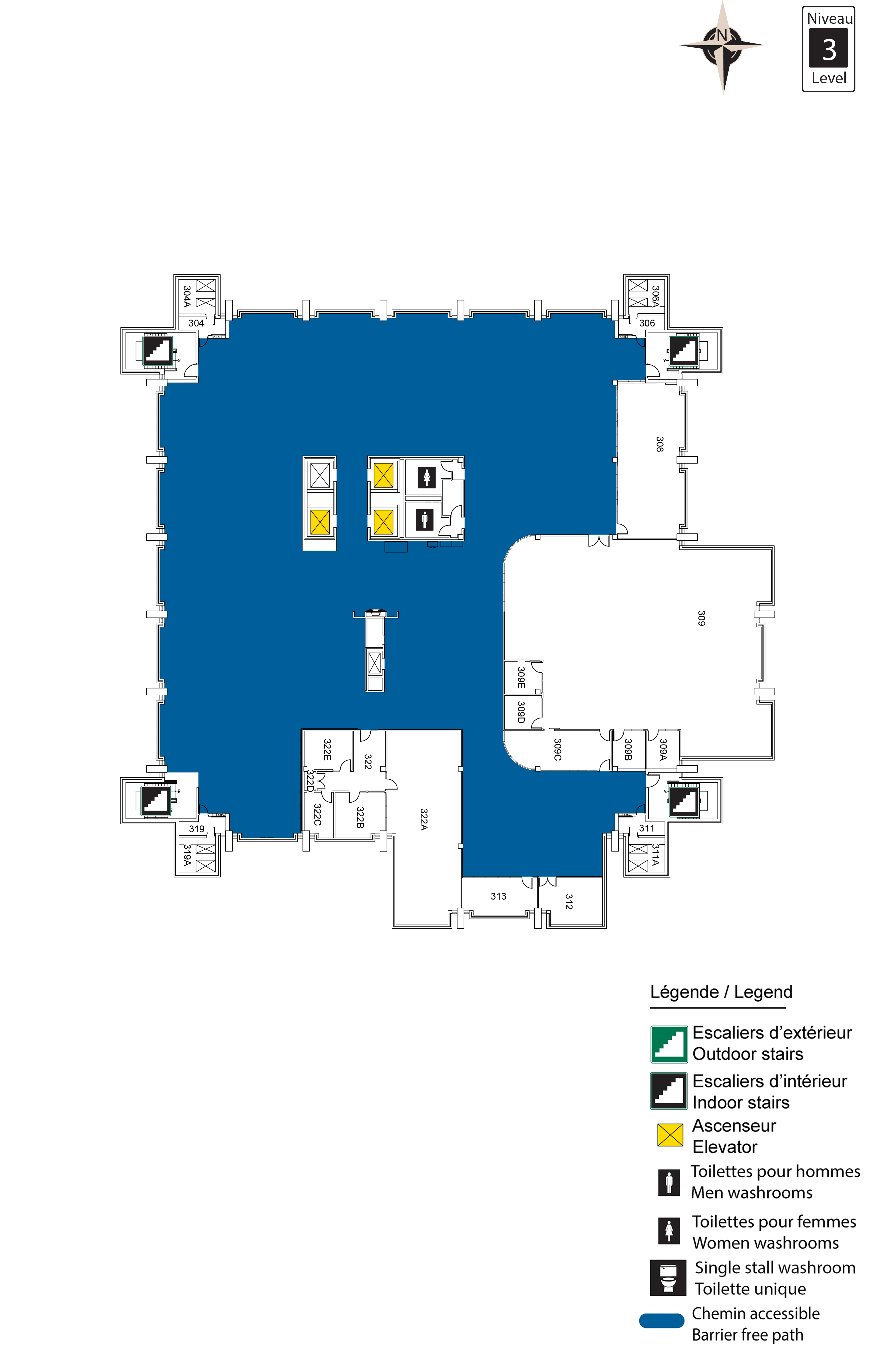 Accessible map of Morisset level 3