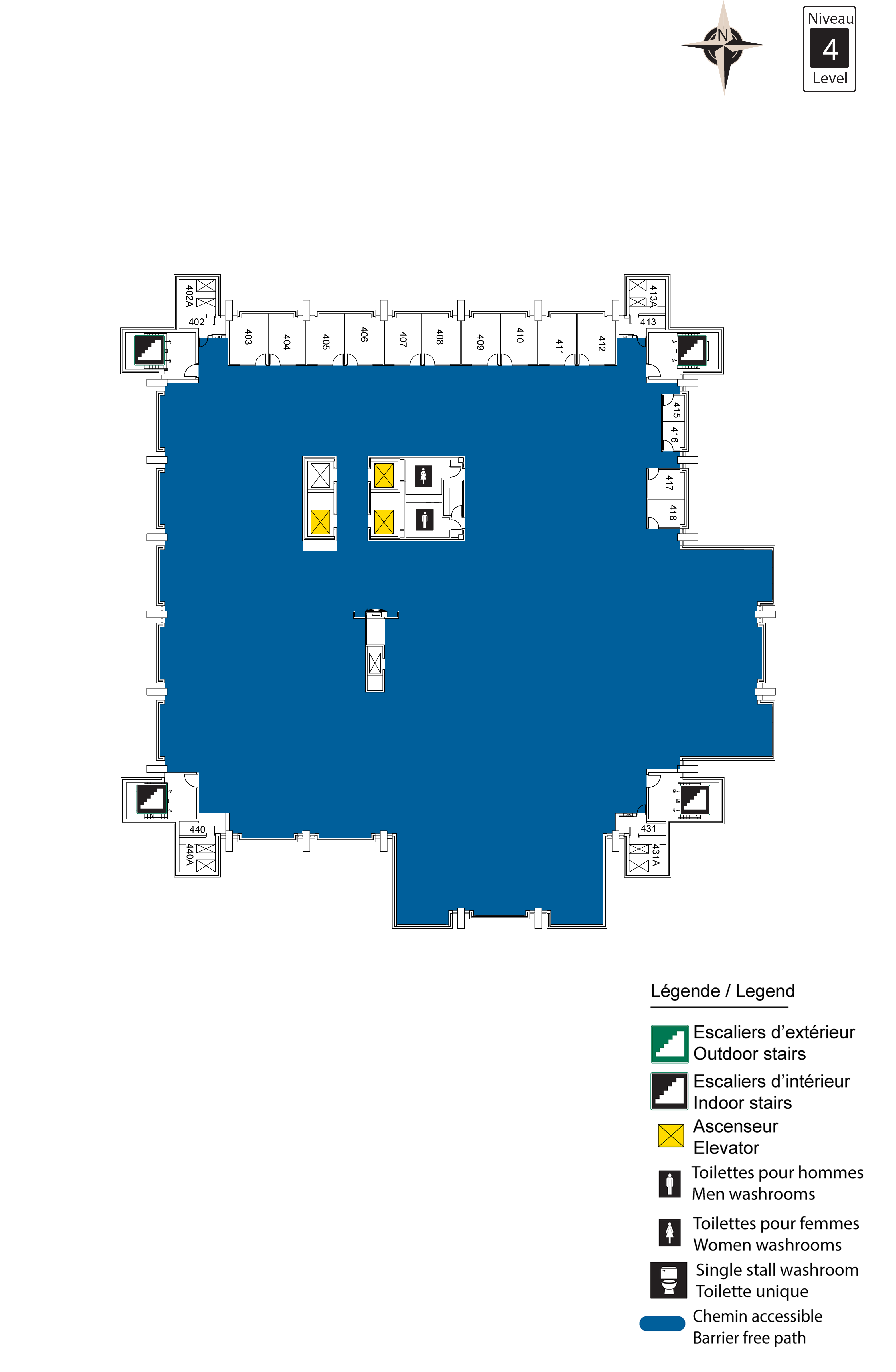 Accessible map of Morisset level 4
