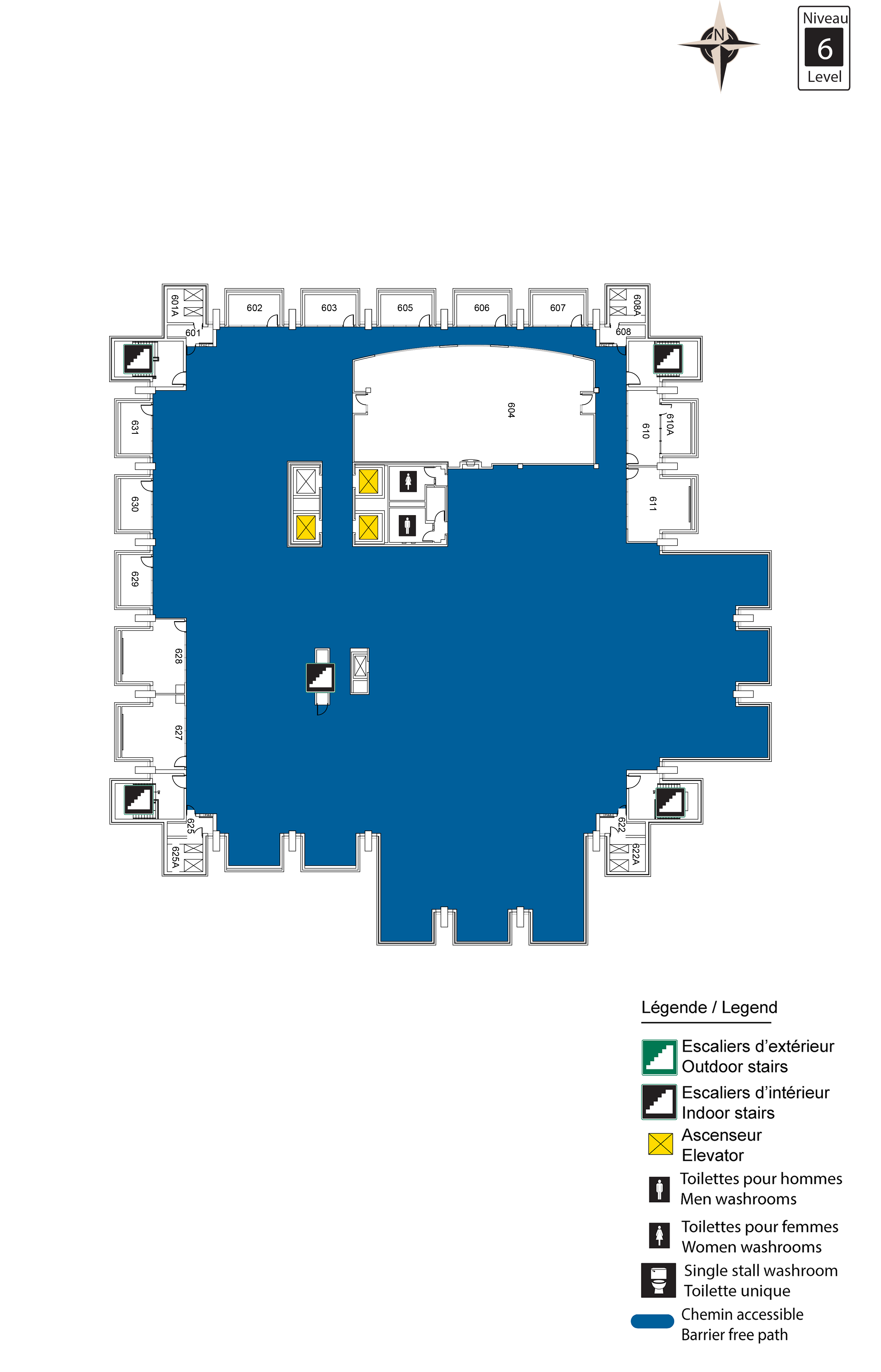 Accessible map of Morisset level 6