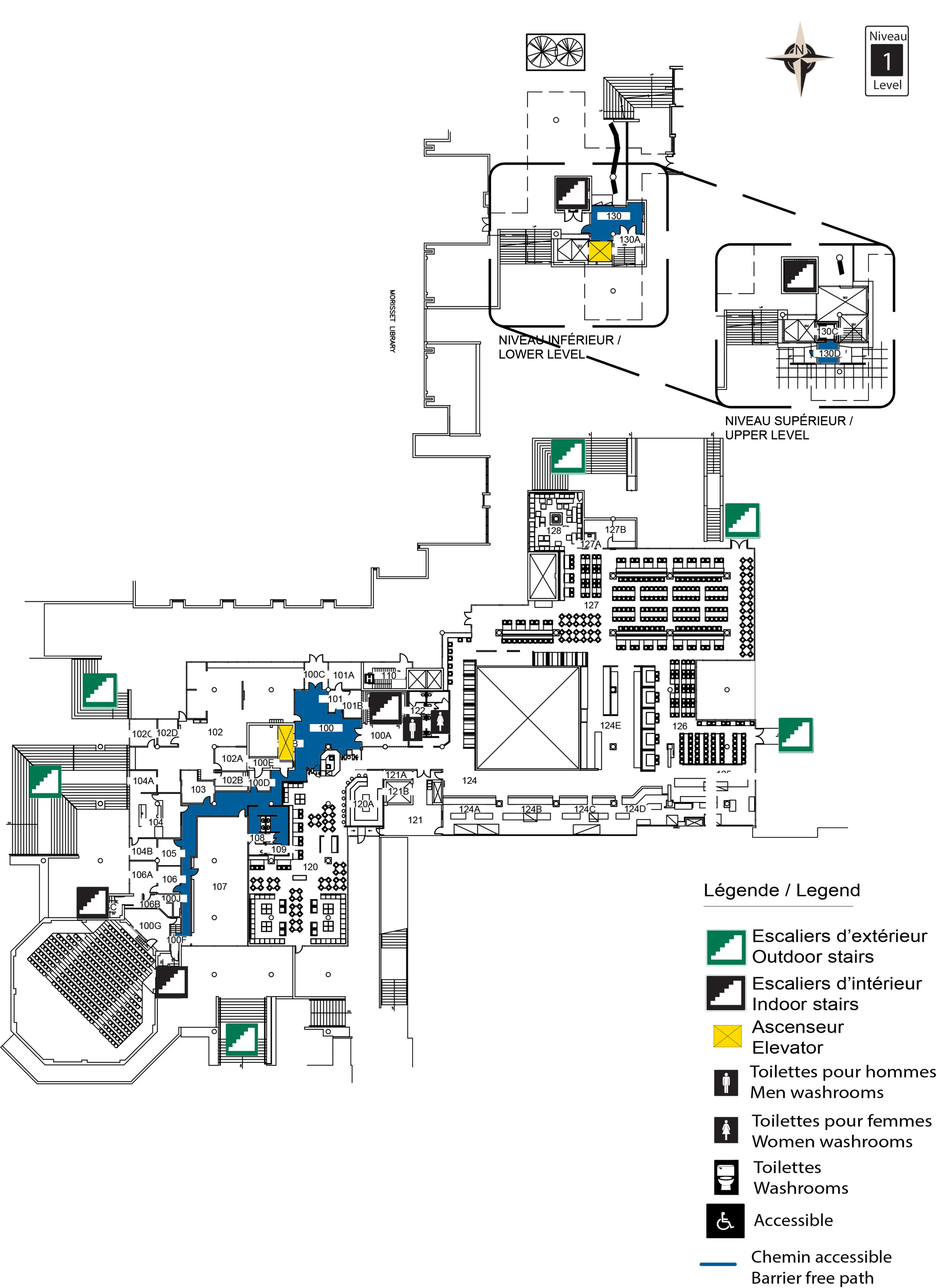 Accessible map of UCU level 1