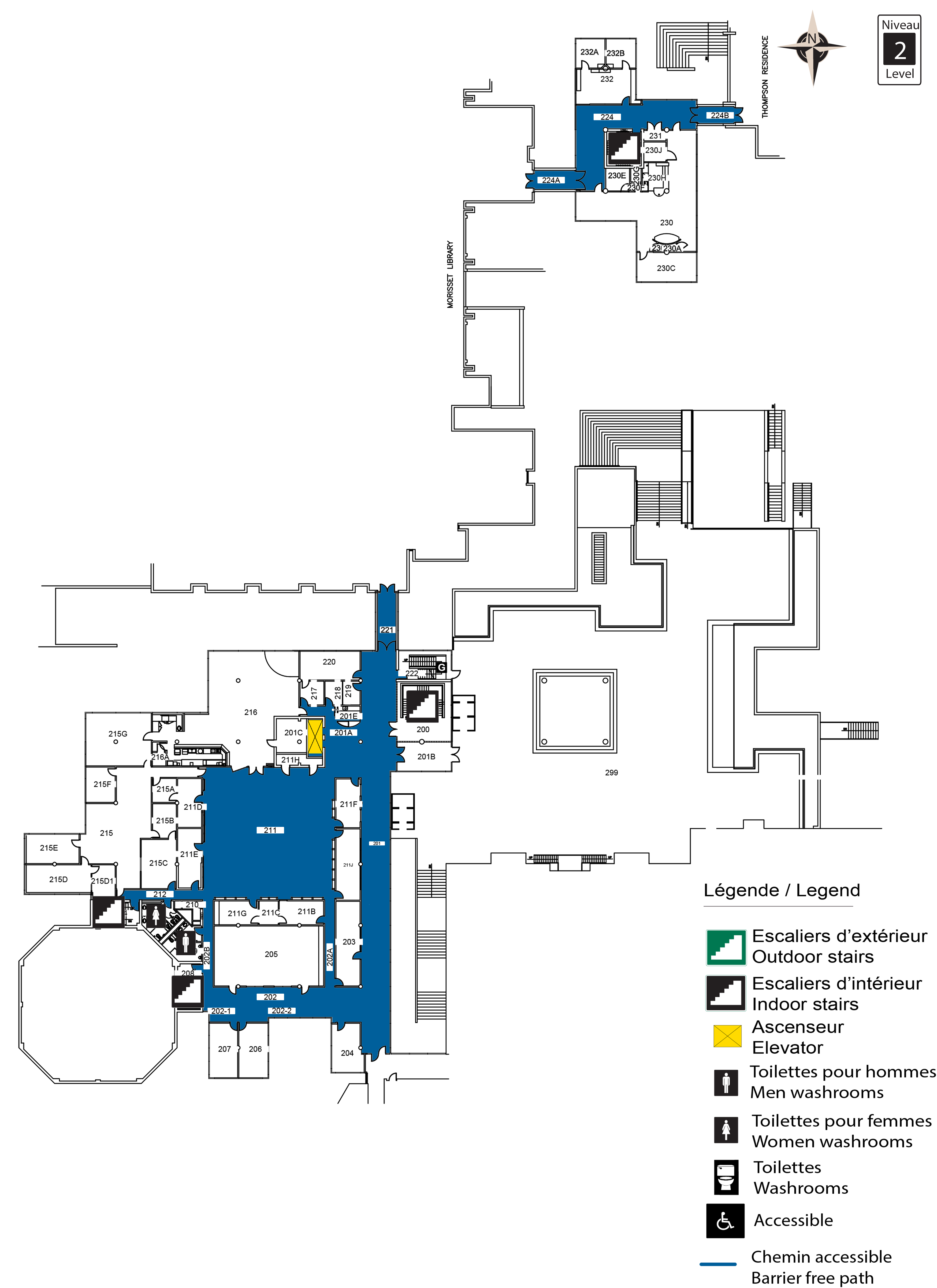 Accessible map of UCU level 2