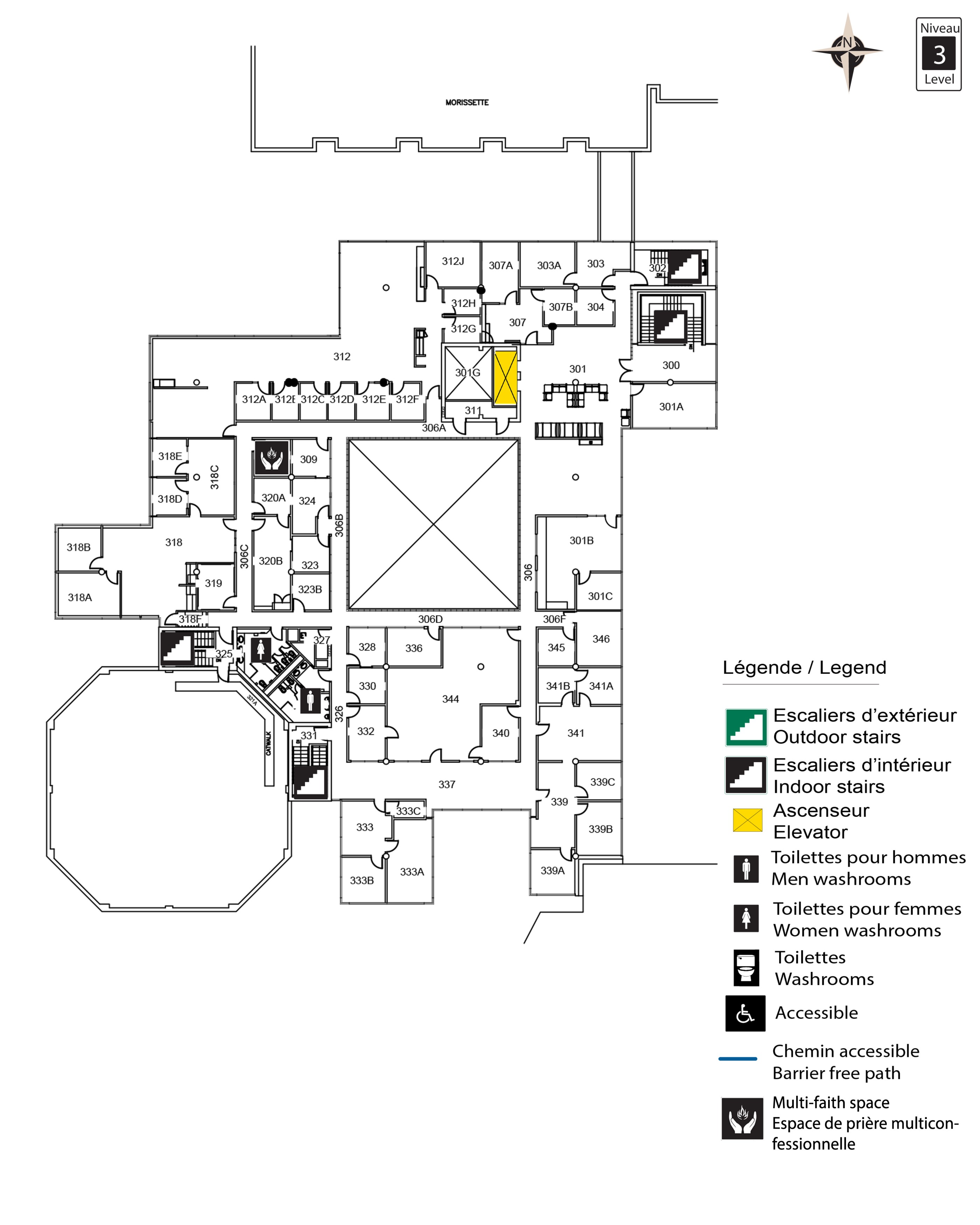 Accessible map of UCU level 3