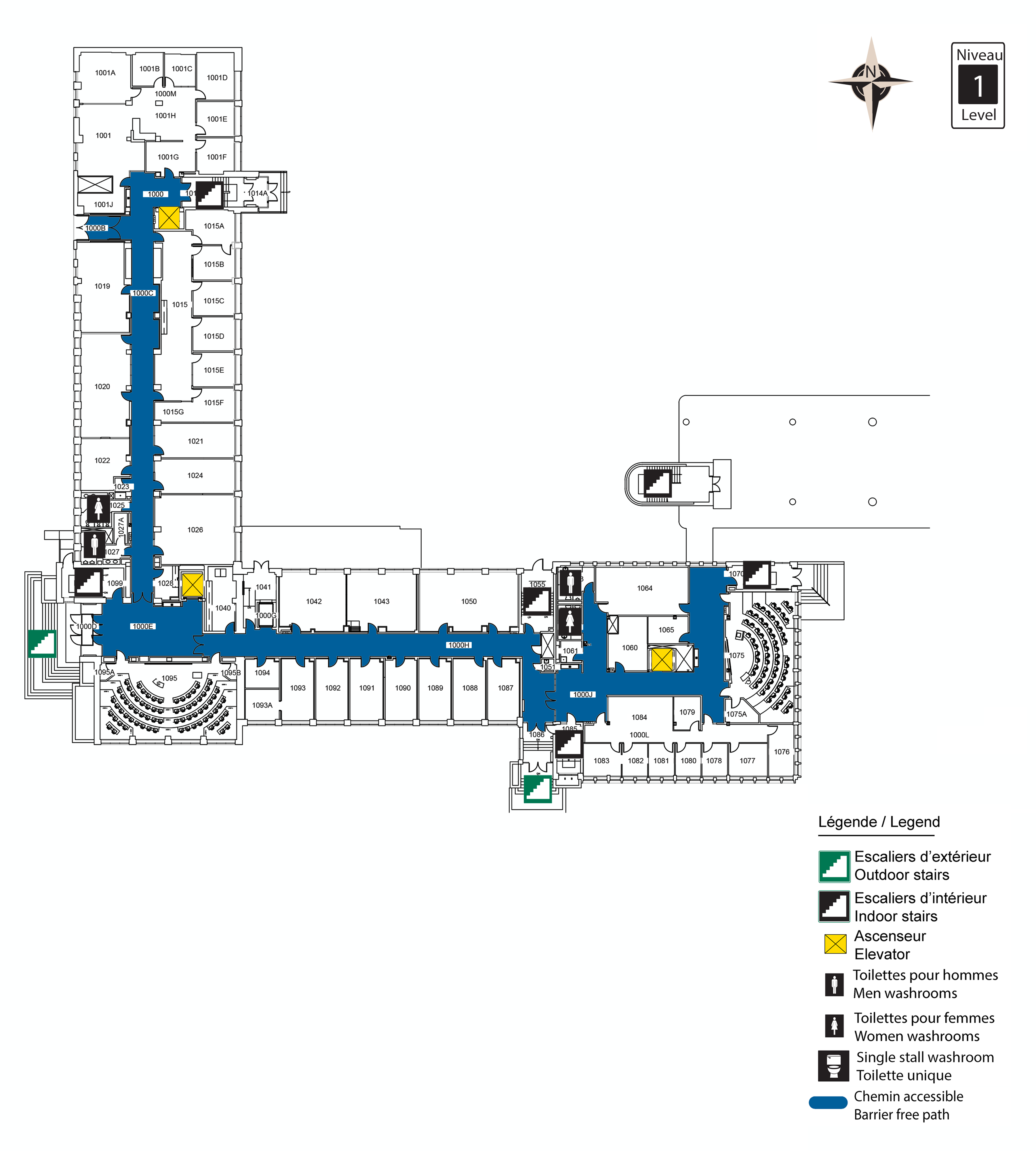 Accessible map of VNR level 1