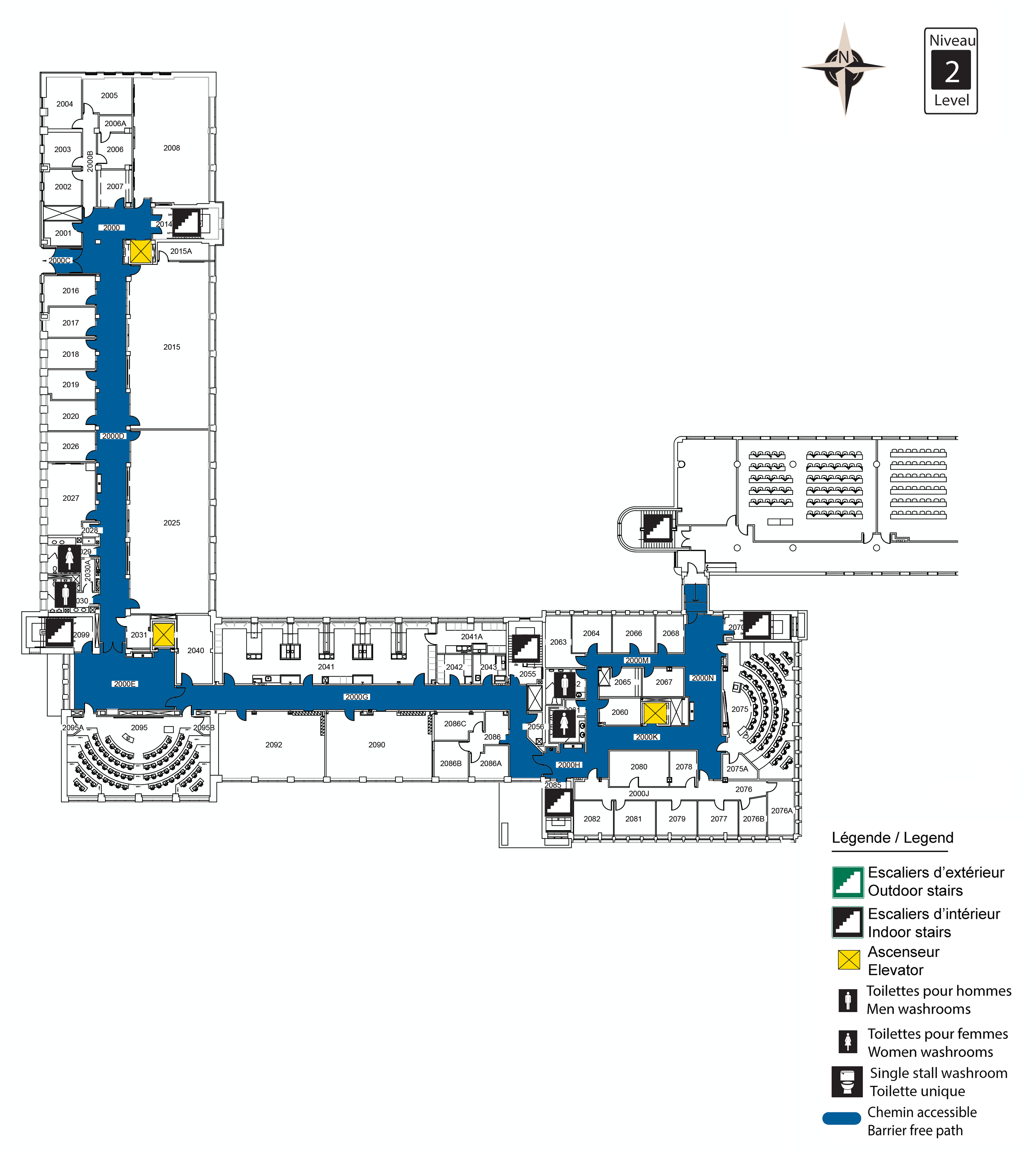 Accessible map of VNR level 2