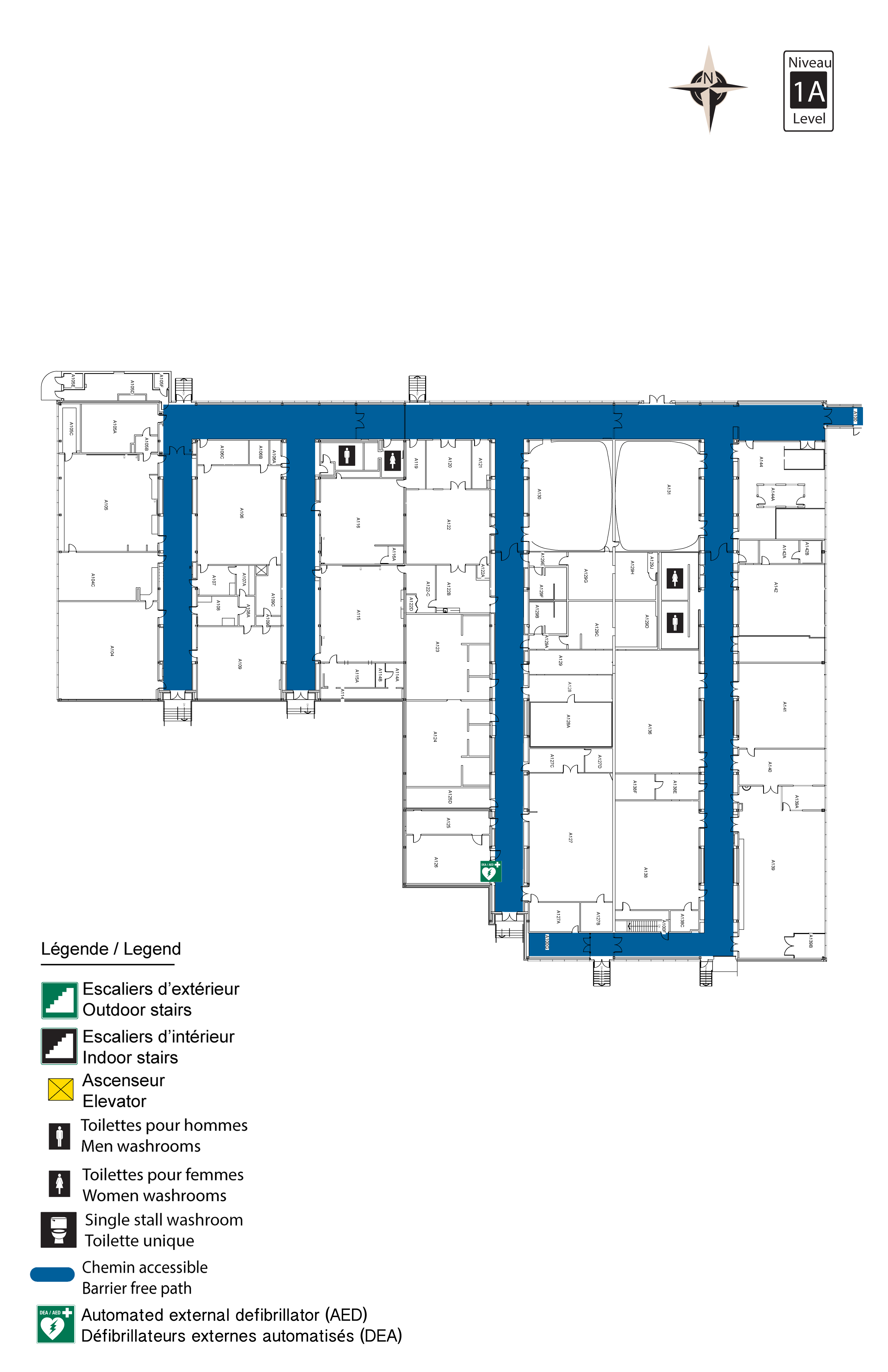 Accessible map - Lees level 1 