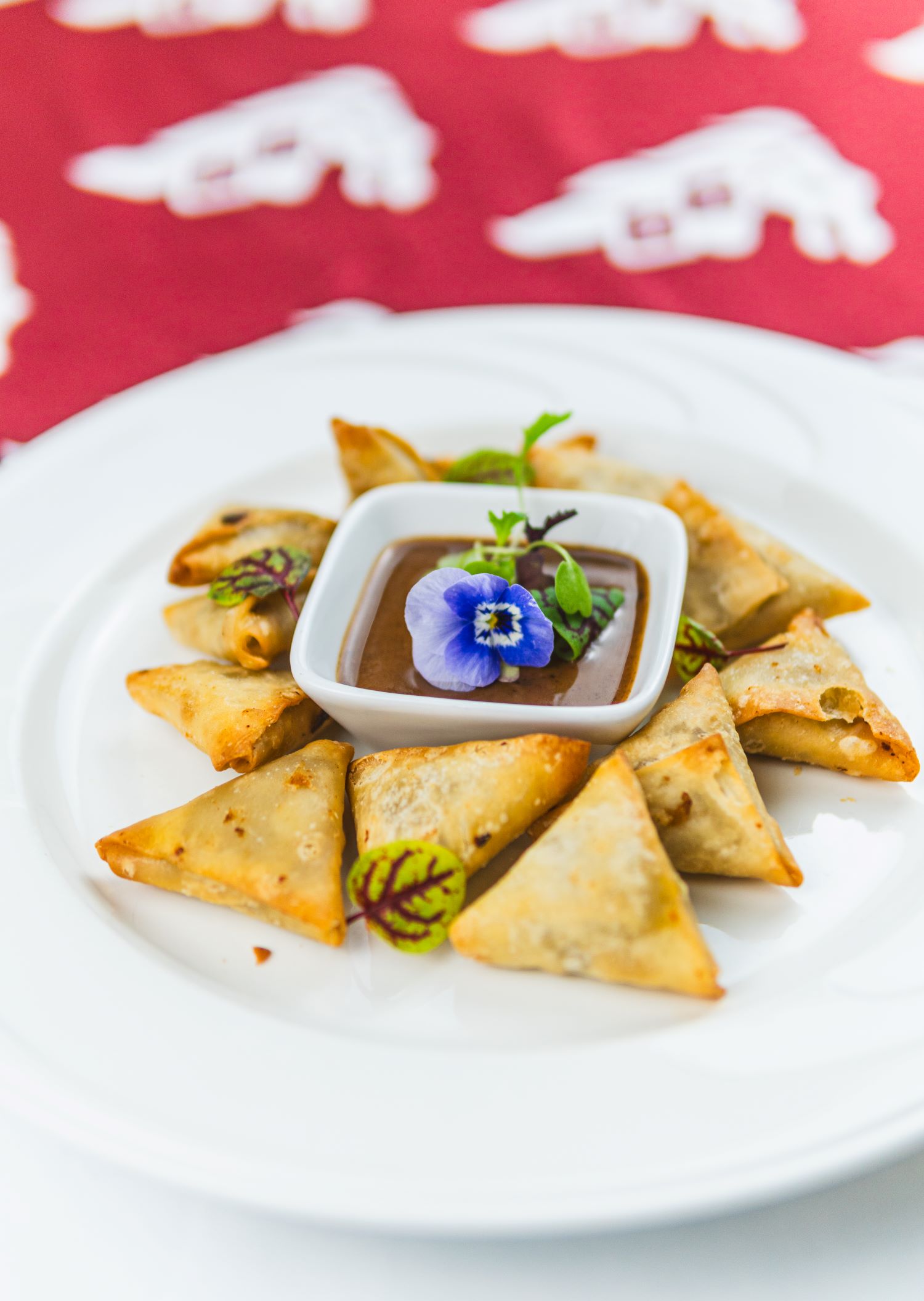 Vegetarian Samosas with Tamarind Sauce