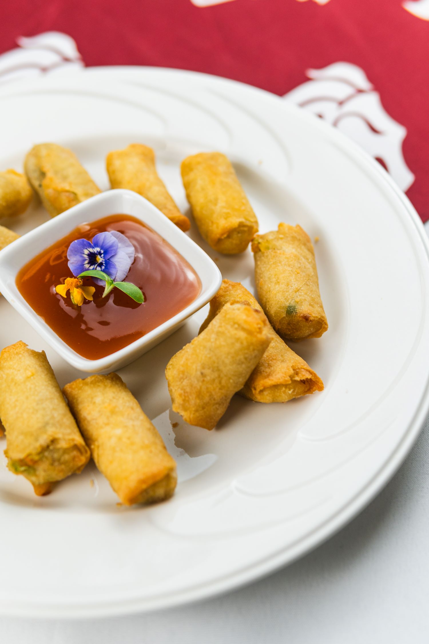 Vegetarian Spring Rolls, Plum Sauce