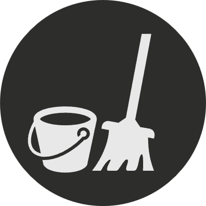 Mop and bucket icon