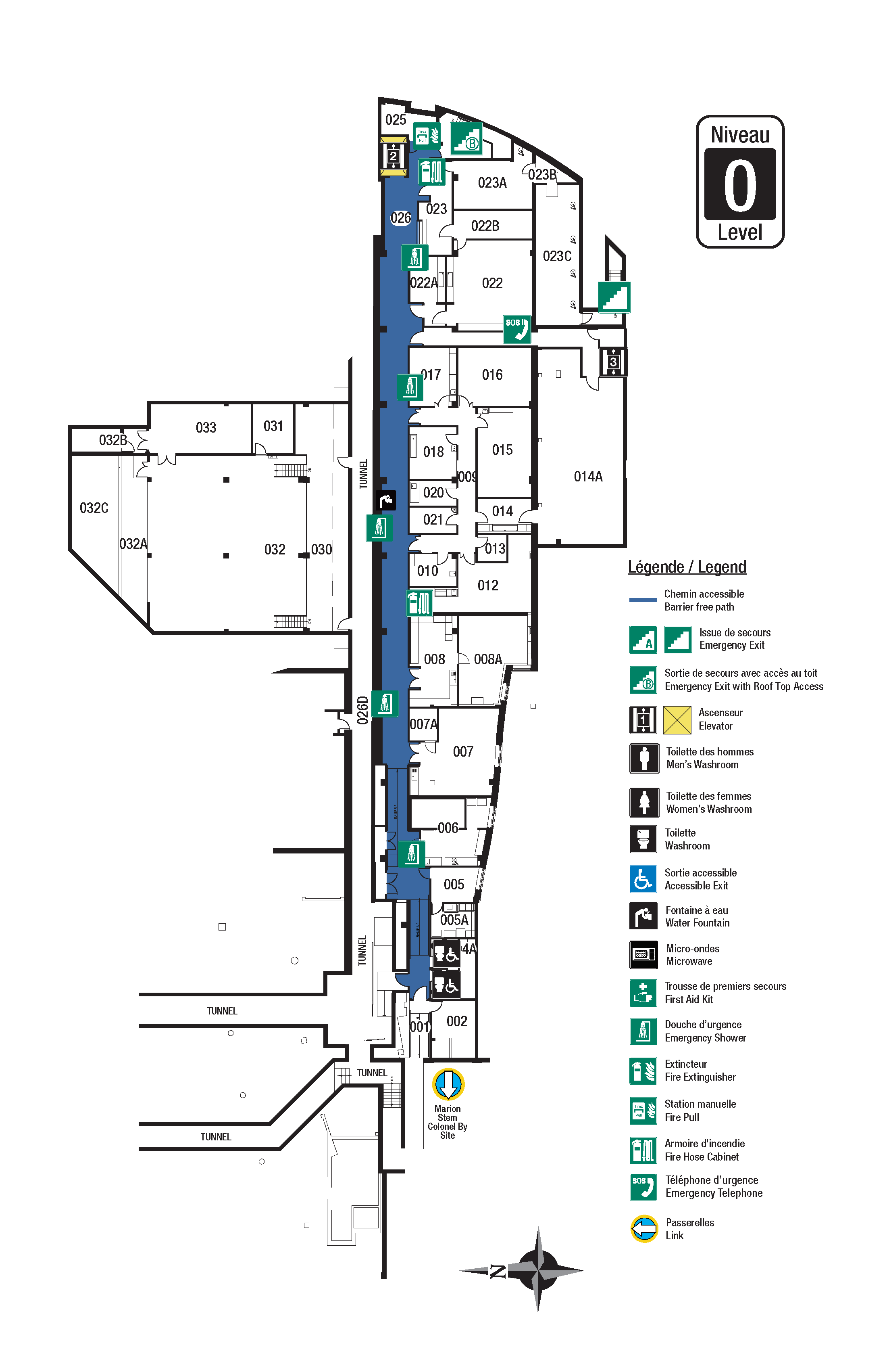 Accessible map of DRO level 0