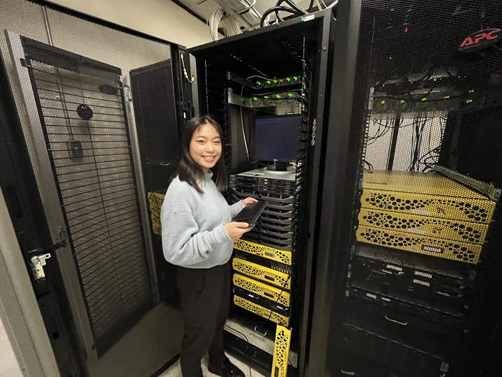 Student with server