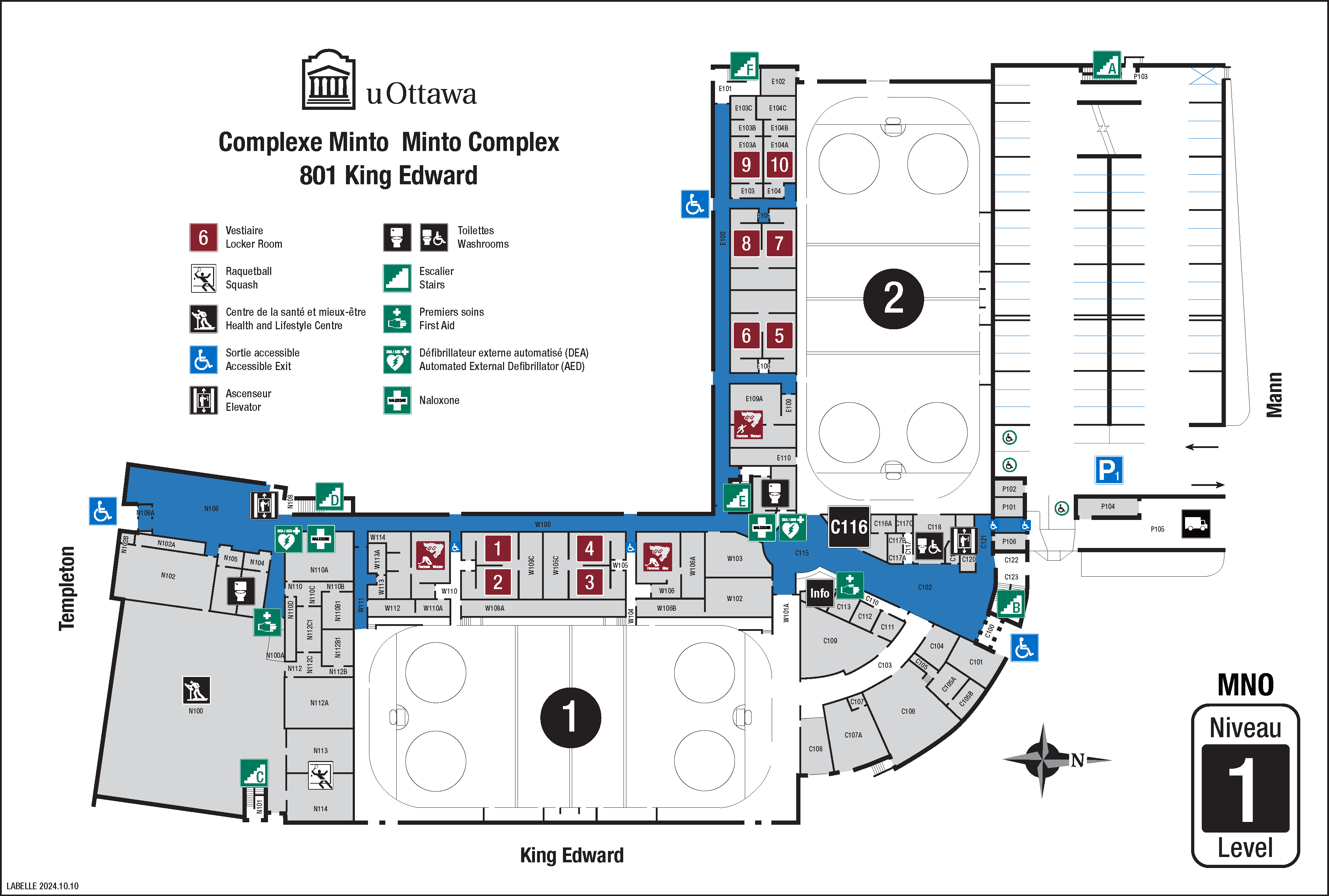 Accessible map - MNO level 1