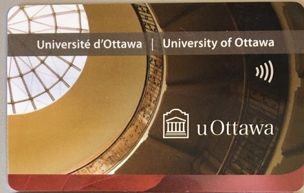 Image of the uottawa visitors printing card