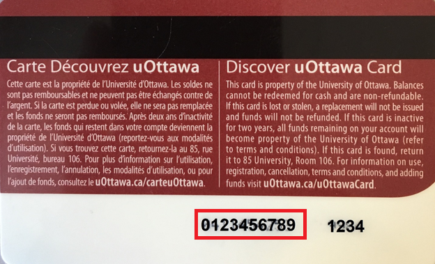Back of visitors printing card