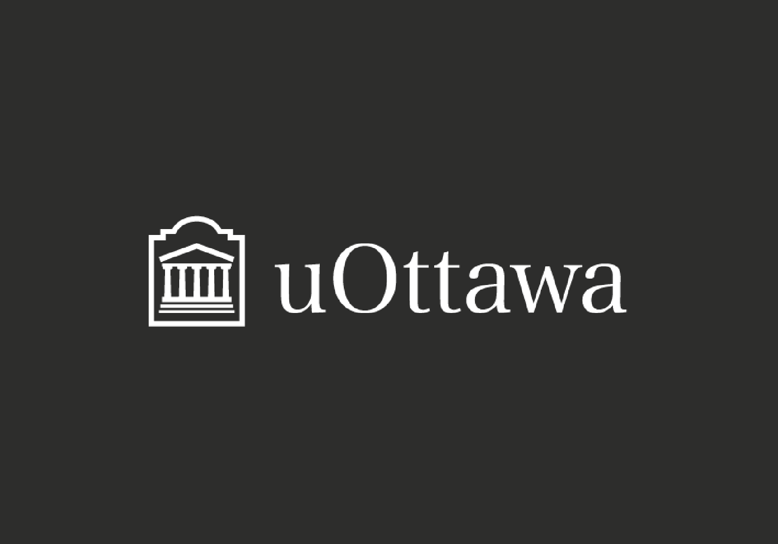 Horizontal logo in white on charcoal background