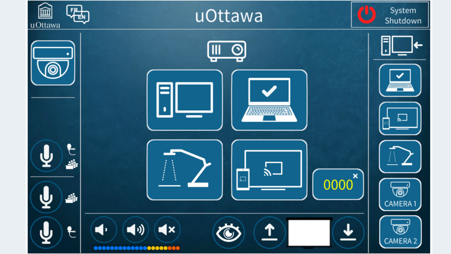 Image showing the control panel set up of single display 