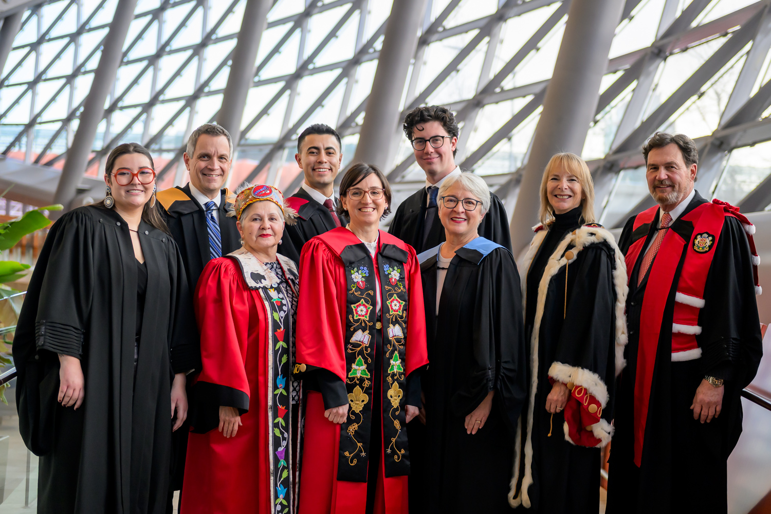 Marie-Eve Sylvestre with members of the academic community at the Installation Ceremony