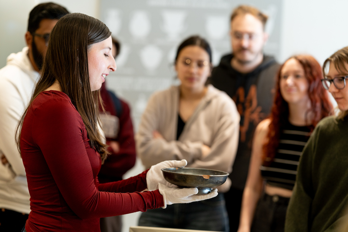 Speaker during a museum tour