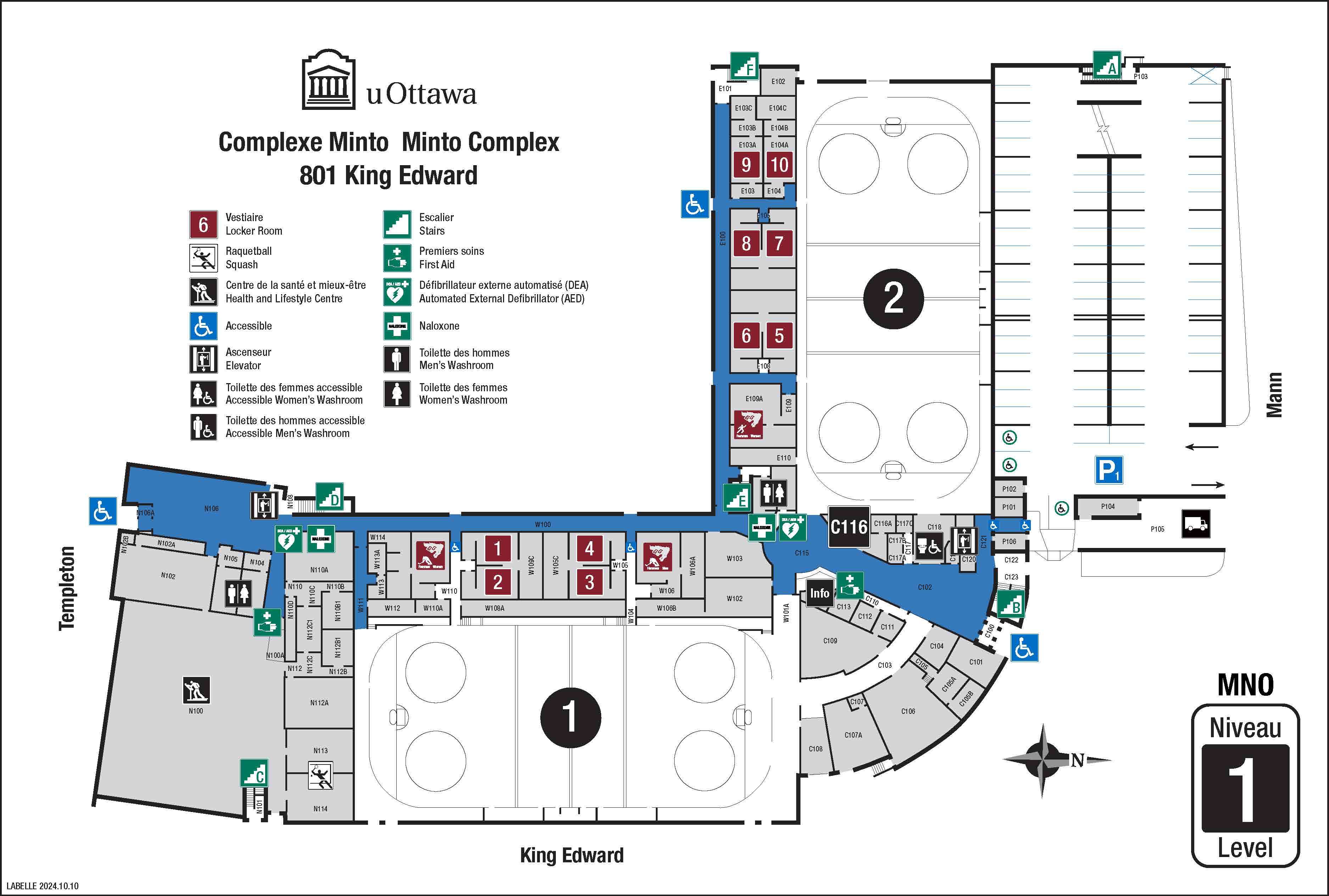 Accessible map - MNO level 1